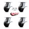 Service Caster 6 Inch Rubber on Steel Caster Set with Roller Bearing 4 Brake and 2 Swivel Lock SCC-35S620-RSR-SLB-BSL-2-SLB-2 - alternate 3